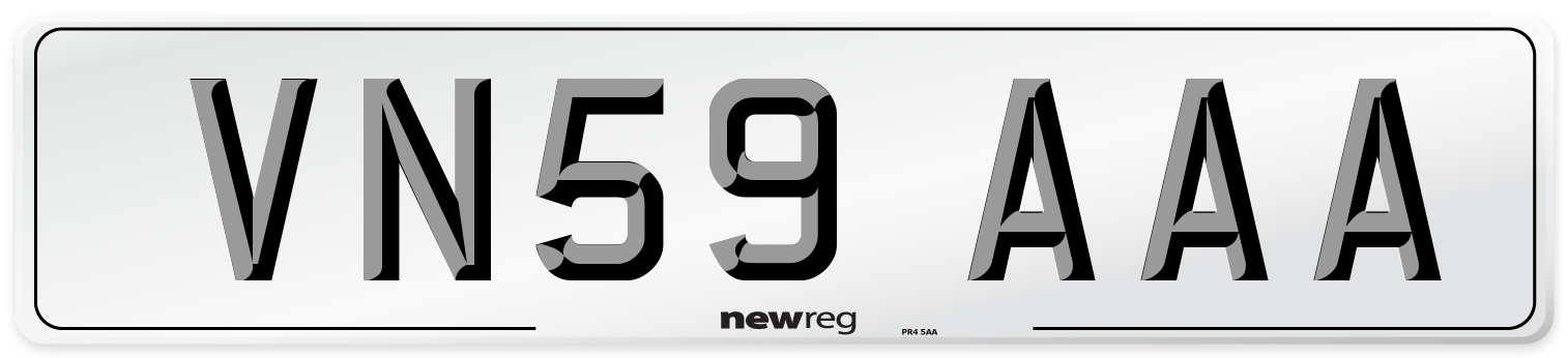 VN59 AAA Number Plate from New Reg